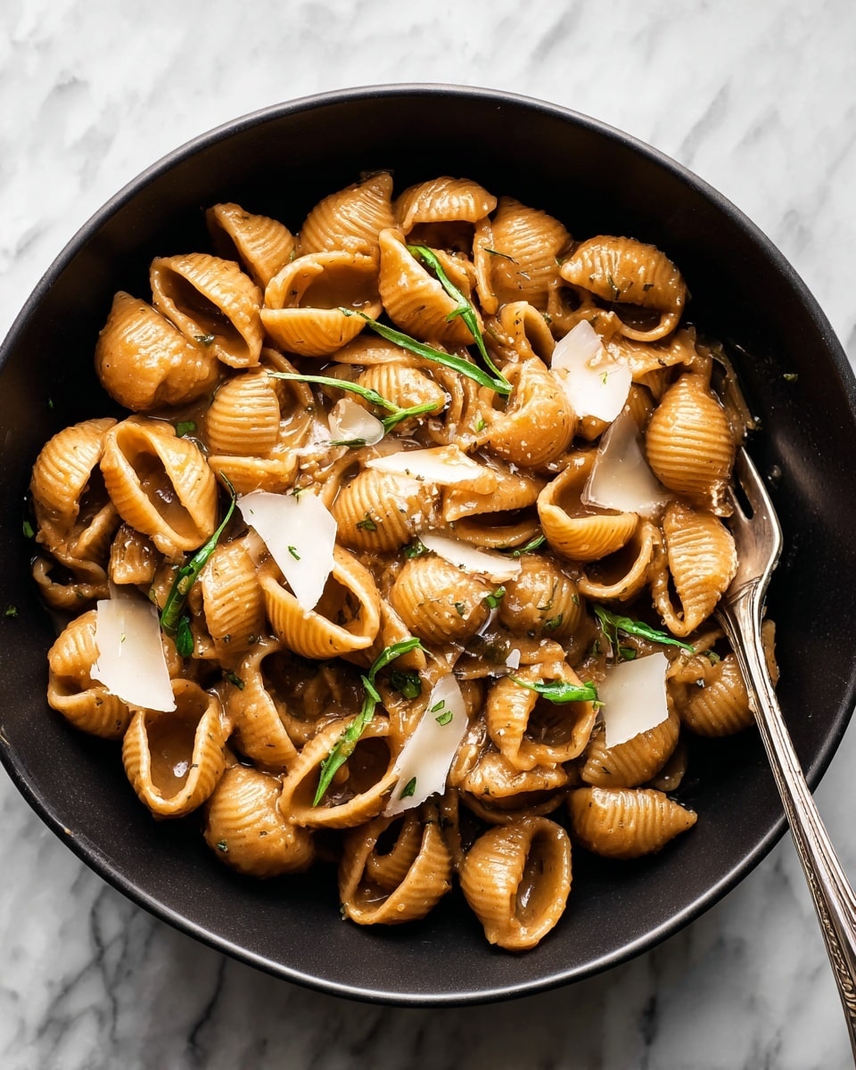 One Pot French Onion Pasta Recipe - Recipe Image
