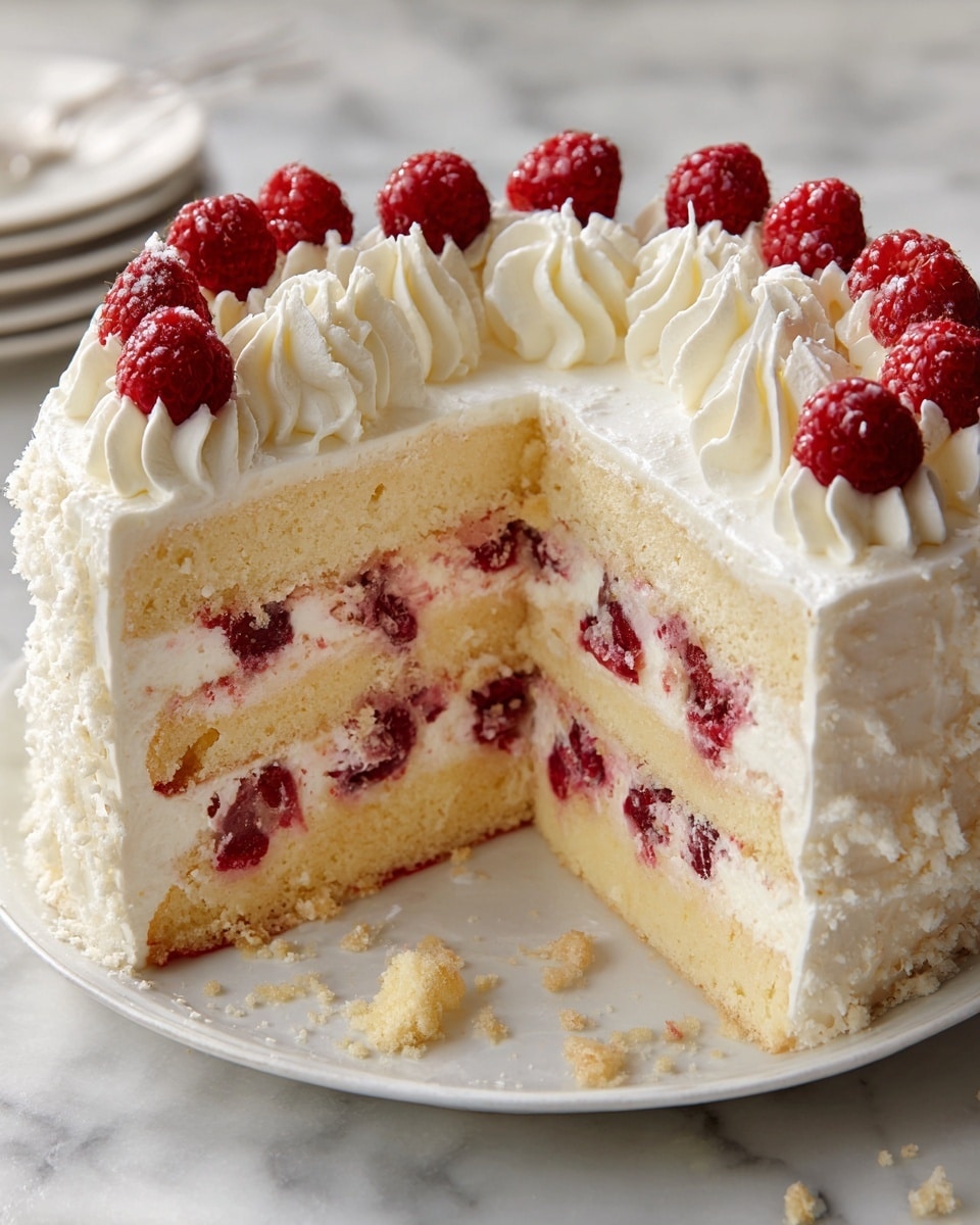 White Chocolate Raspberry Cake Recipe - Recipe Image