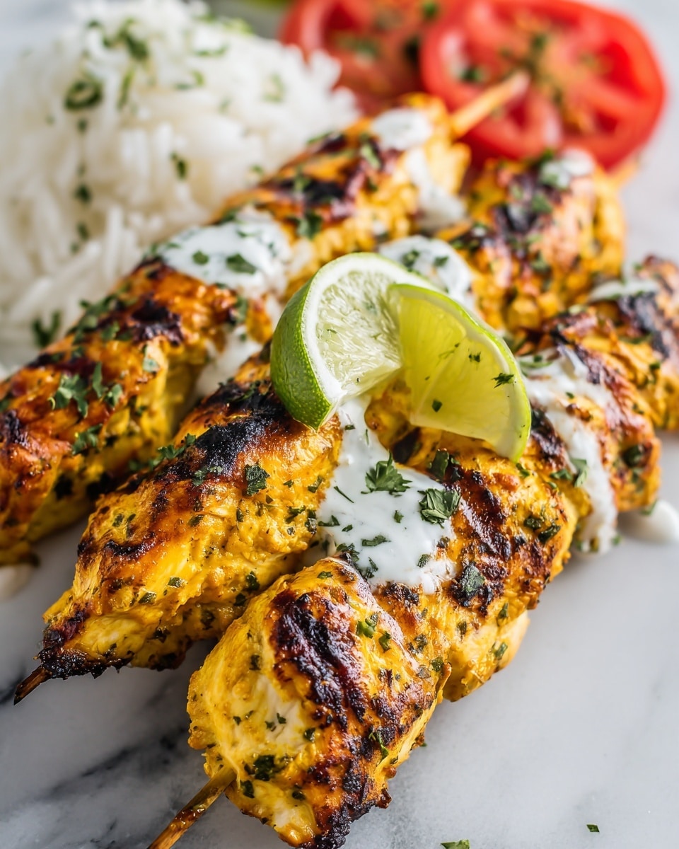 Grilled Chicken Souvlaki with Lemon and Oregano Recipe - Recipe Image