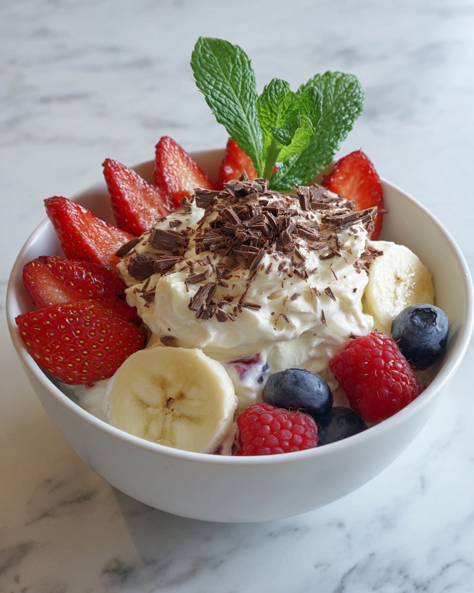 Red White and Blue Cheesecake Salad Recipe - Recipe Image