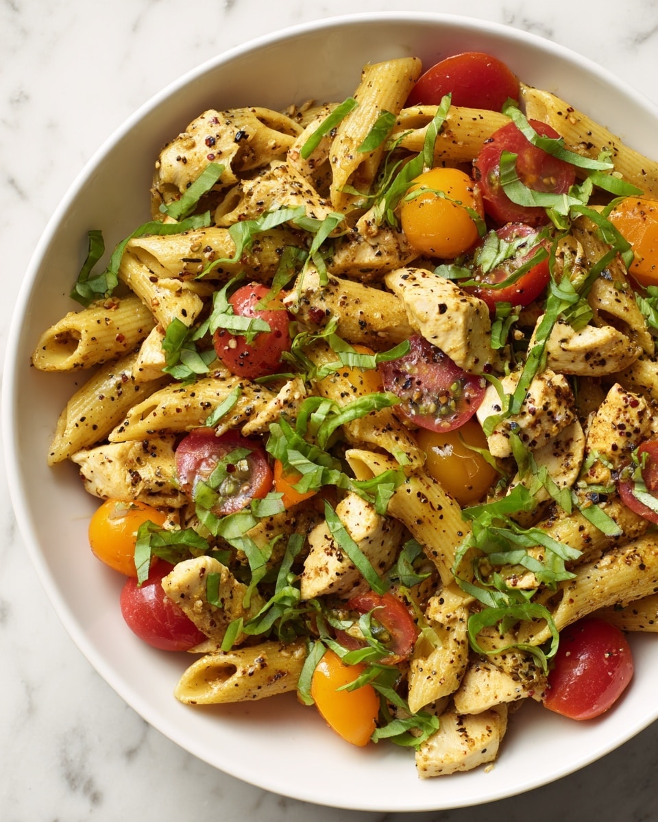 High Protein Chicken Pasta Salad Recipe - Recipe Image