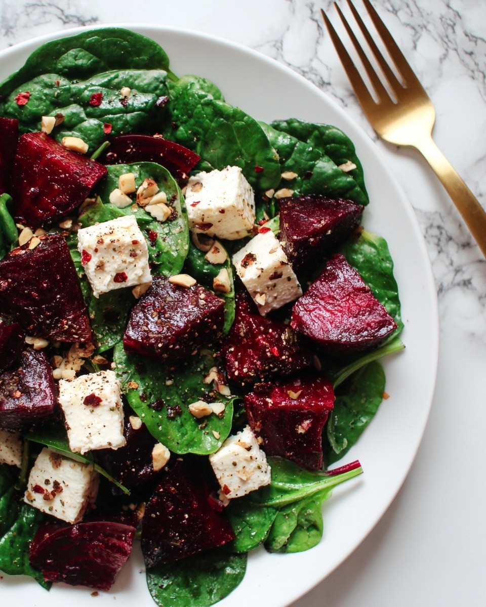 Beet Salad with Goat Cheese, Arugula, and Toasted Nuts Recipe - Recipe Image