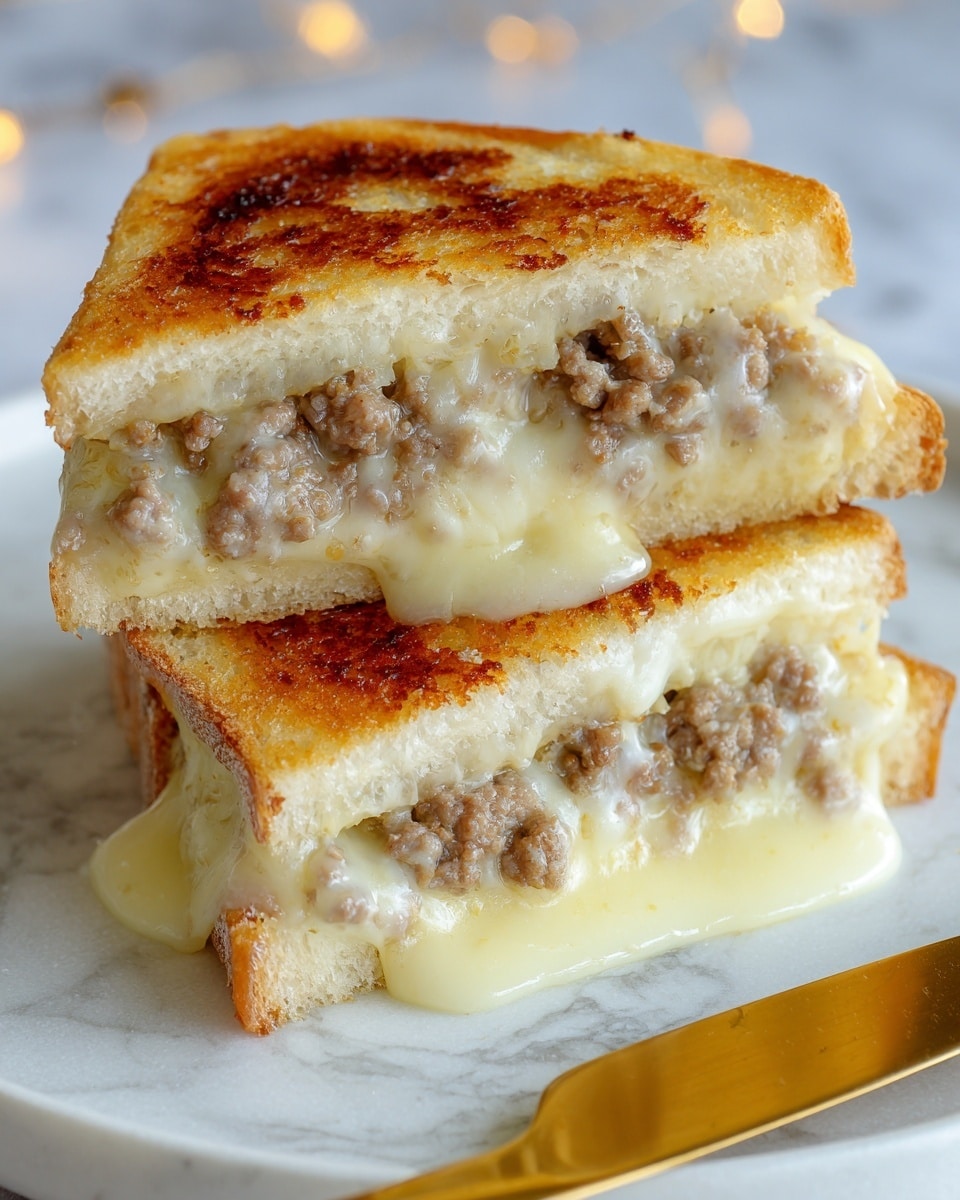 Steak and Mushroom Grilled Cheese Sandwich Recipe - Recipe Image
