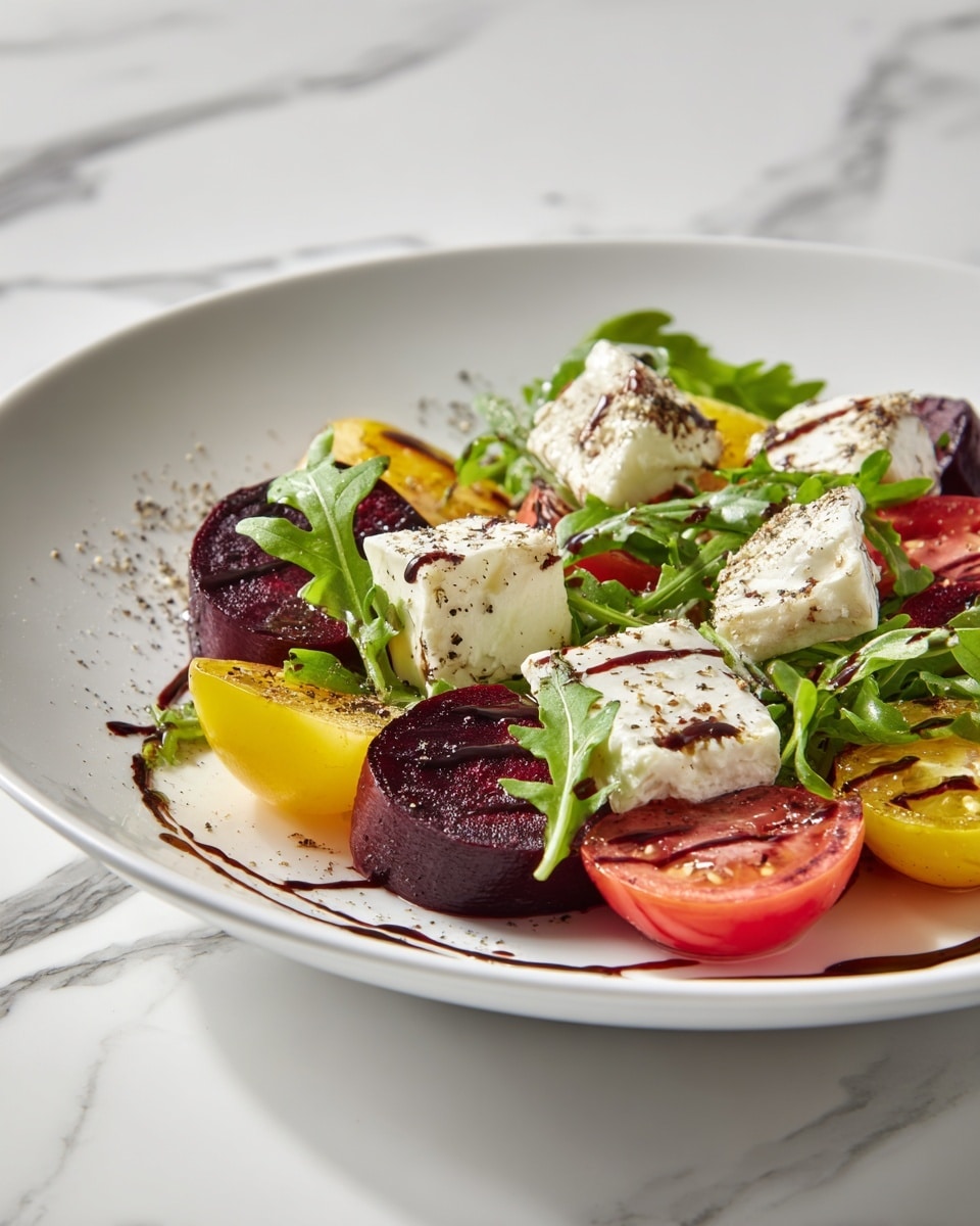 Beet Salad with Goat Cheese and Balsamic Vinaigrette Recipe - Recipe Image