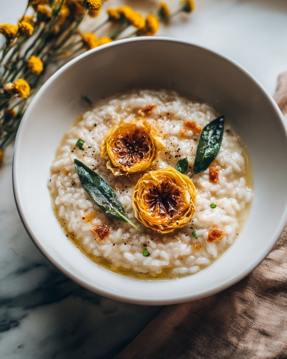 Squash Blossom Risotto Recipe - Recipe Image