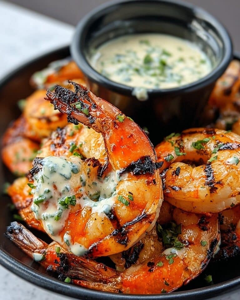 Spicy Garlic Parmesan Grilled Shrimp with Lemon-Herb Aioli Recipe