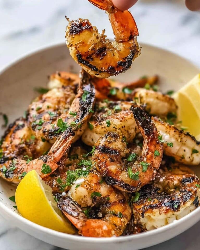 BBQ Grilled Prawns with Garlic, Lemon & Chilli Recipe