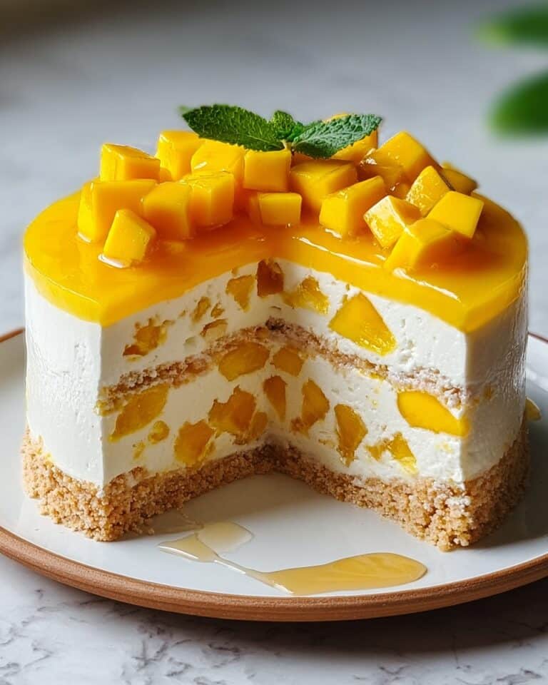 Unbaked Mango Cheesecake Recipe
