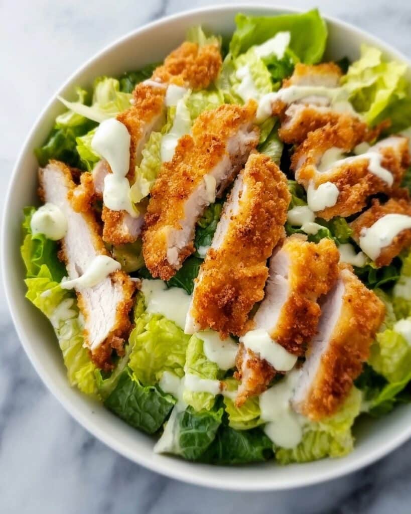 Crispy Chicken Caesar Salad Recipe