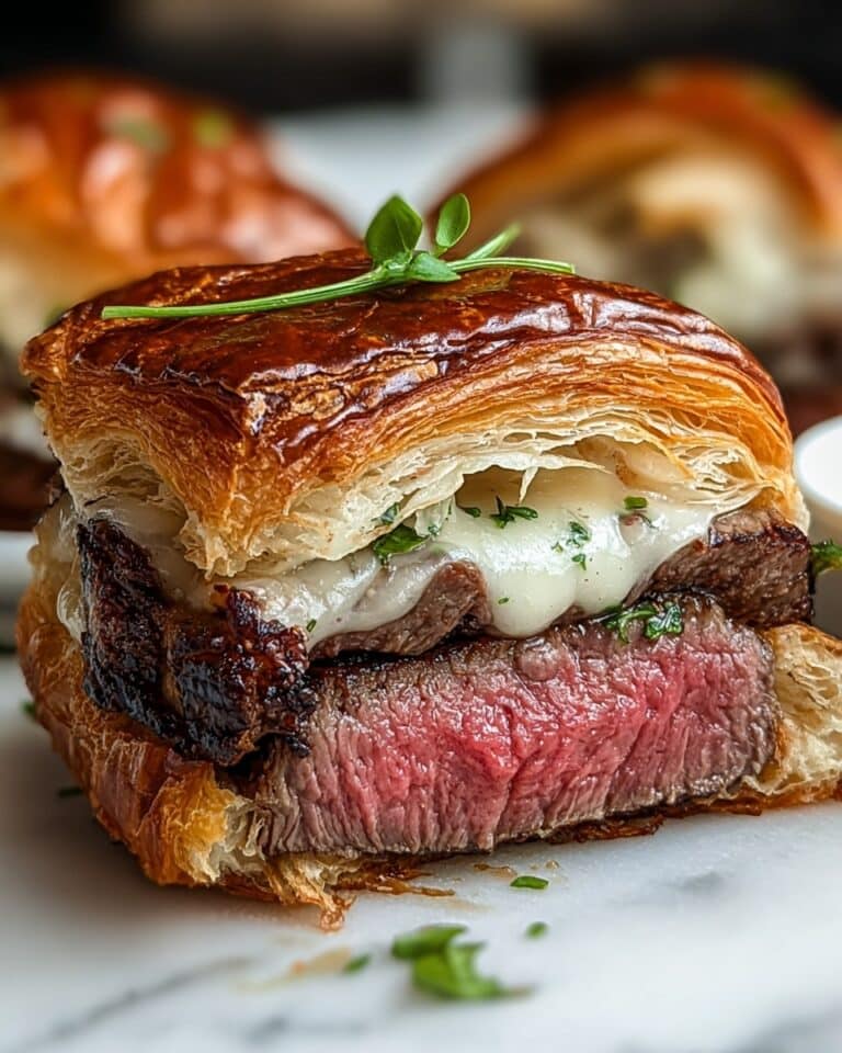 Garlic Butter Steak and Brie Croissant Melt Recipe