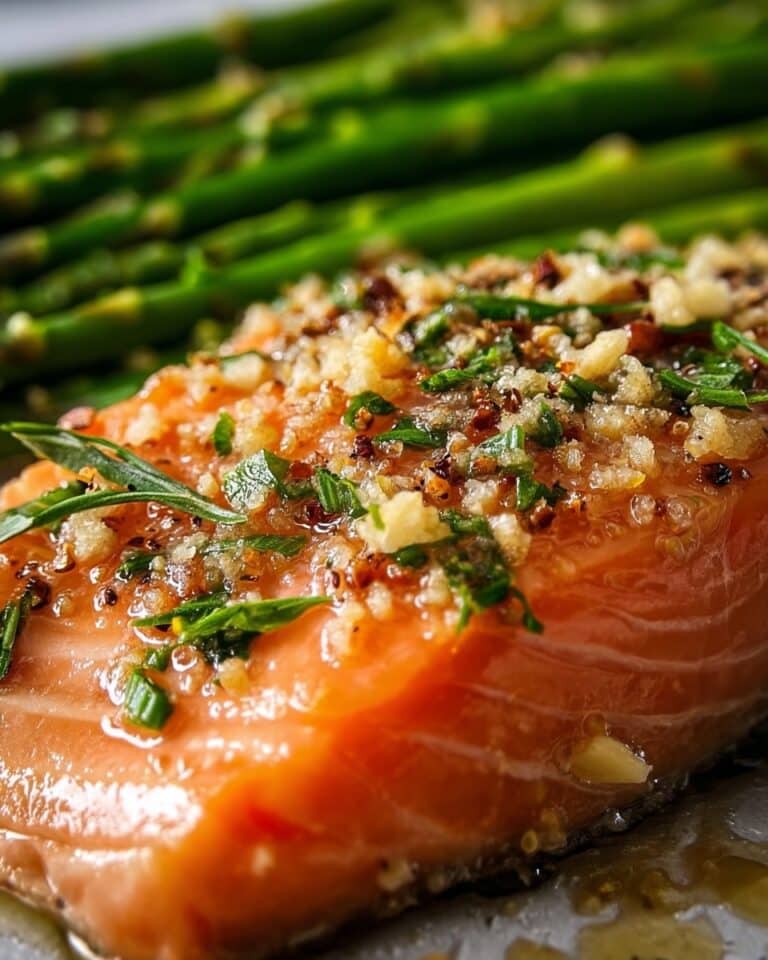 Garlic Butter Salmon & Asparagus Recipe