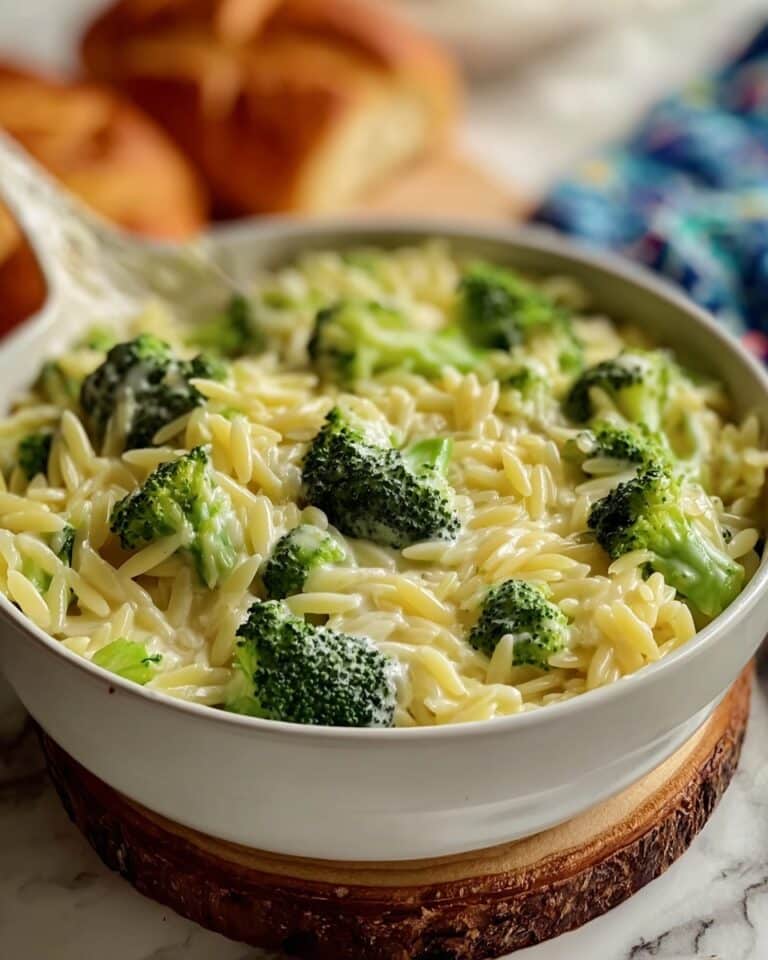 One-Pot Broccoli Cheese Orzo Recipe