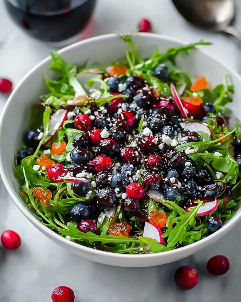 Cranberry Blueberry Salad with Blueberry Balsamic Dressing Recipe