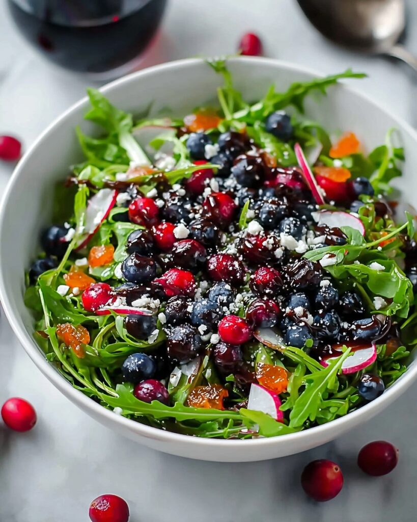 Cranberry Blueberry Salad with Blueberry Balsamic Dressing Recipe