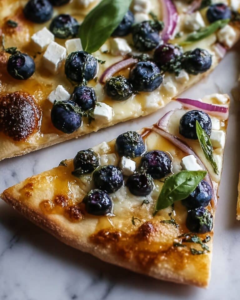 Blueberry Feta & Honey-Caramelized Onion Naan Pizza Recipe