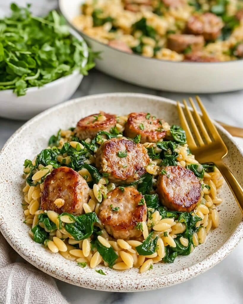 Creamy Chicken Sausage Orzo Recipe