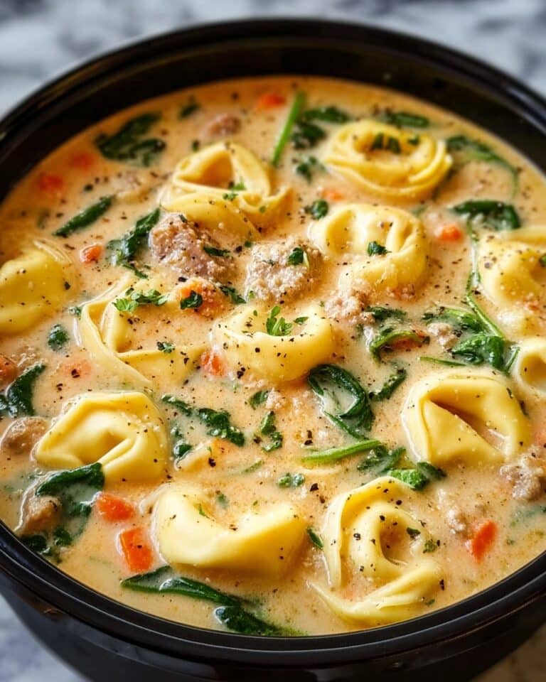 Slow Cooker Creamy Tortellini Soup Recipe