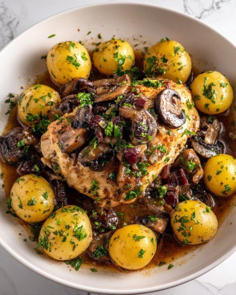 Savory Chicken with Mushrooms and Potatoes Recipe