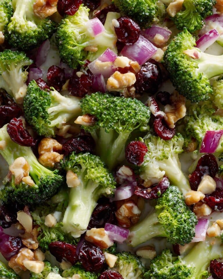 Broccoli Cranberry Salad with Honey Mayo Dressing Recipe
