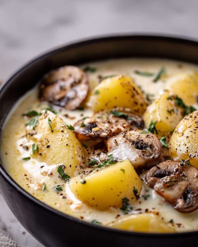 Creamy Mushroom Potato Soup Recipe