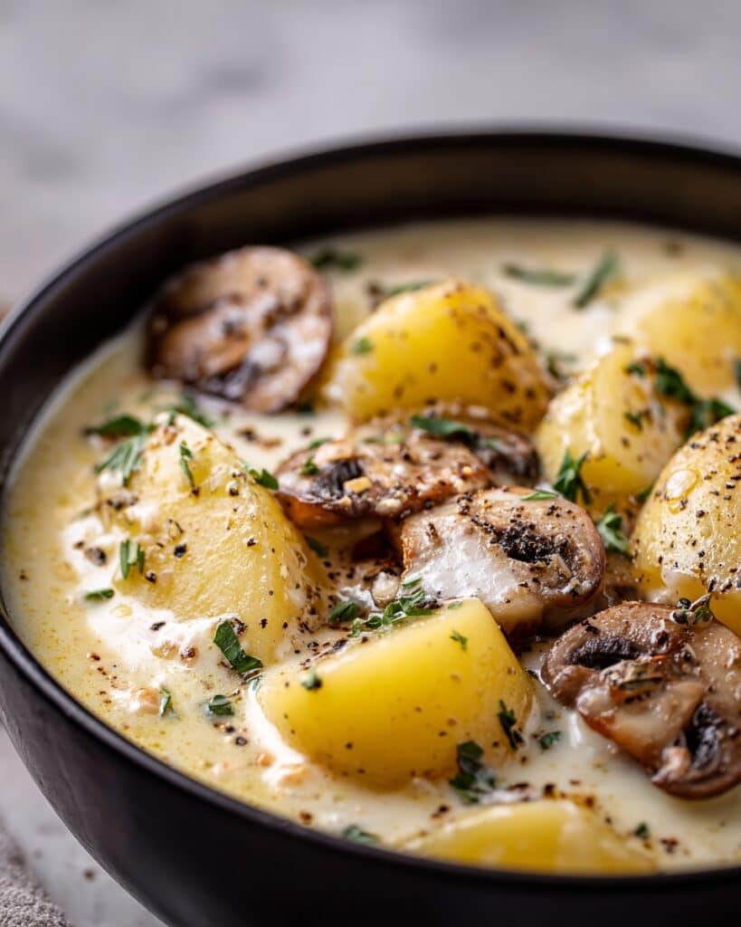 Creamy Mushroom Potato Soup Recipe