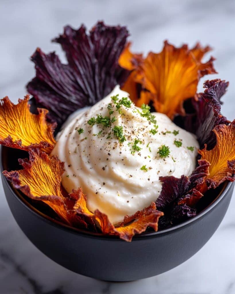 Roasted Beet Chips with Whipped Feta Dip Recipe
