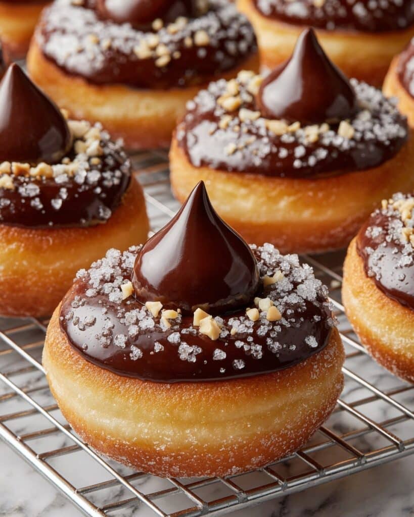 Chocolate Hazelnut Cream Filled Doughnuts Recipe