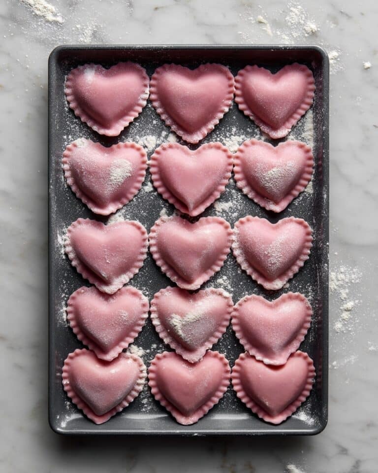 Ricotta and Sage Filled Beetroot Ravioli Hearts Recipe
