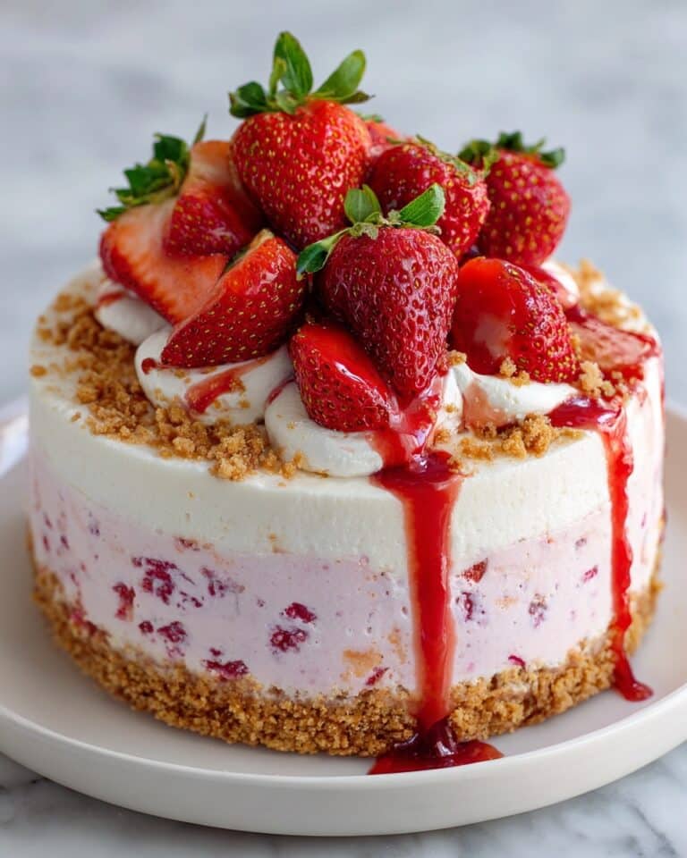 Strawberry Shortcake Cheesecake Cake Recipe