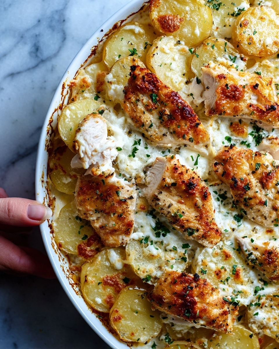 Garlic Parmesan Chicken and Potatoes Recipe - Recipe Image