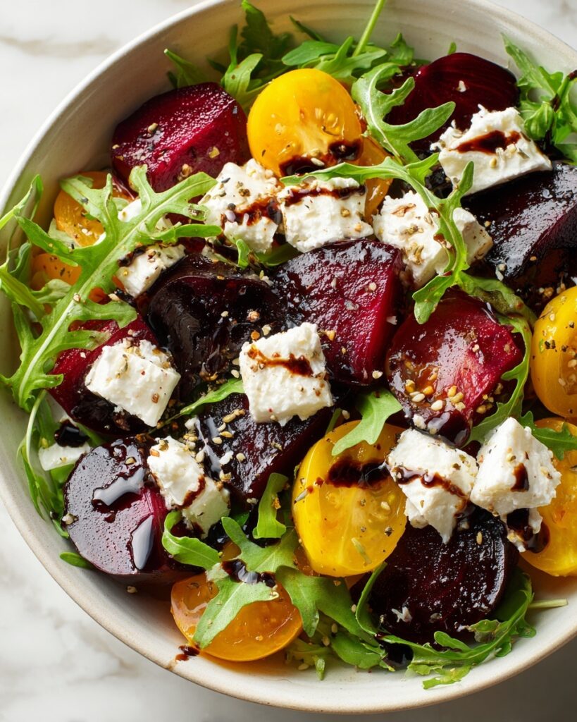 Beet Salad with Goat Cheese and Balsamic Vinaigrette Recipe
