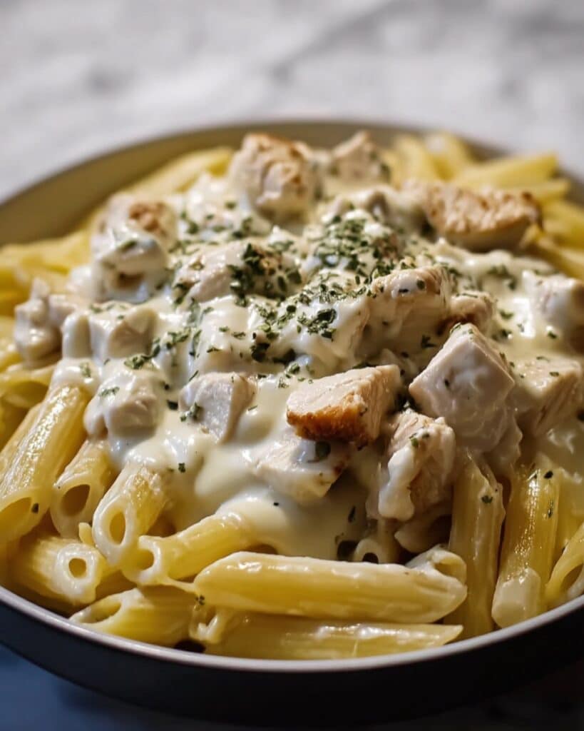 Cheesy Chicken Alfredo Slow Cooker Delight Recipe
