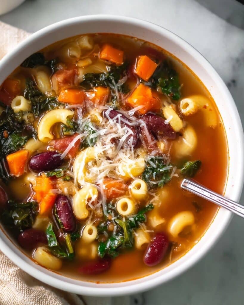 Classic Minestrone Soup with Gluten-Free Noodles Recipe