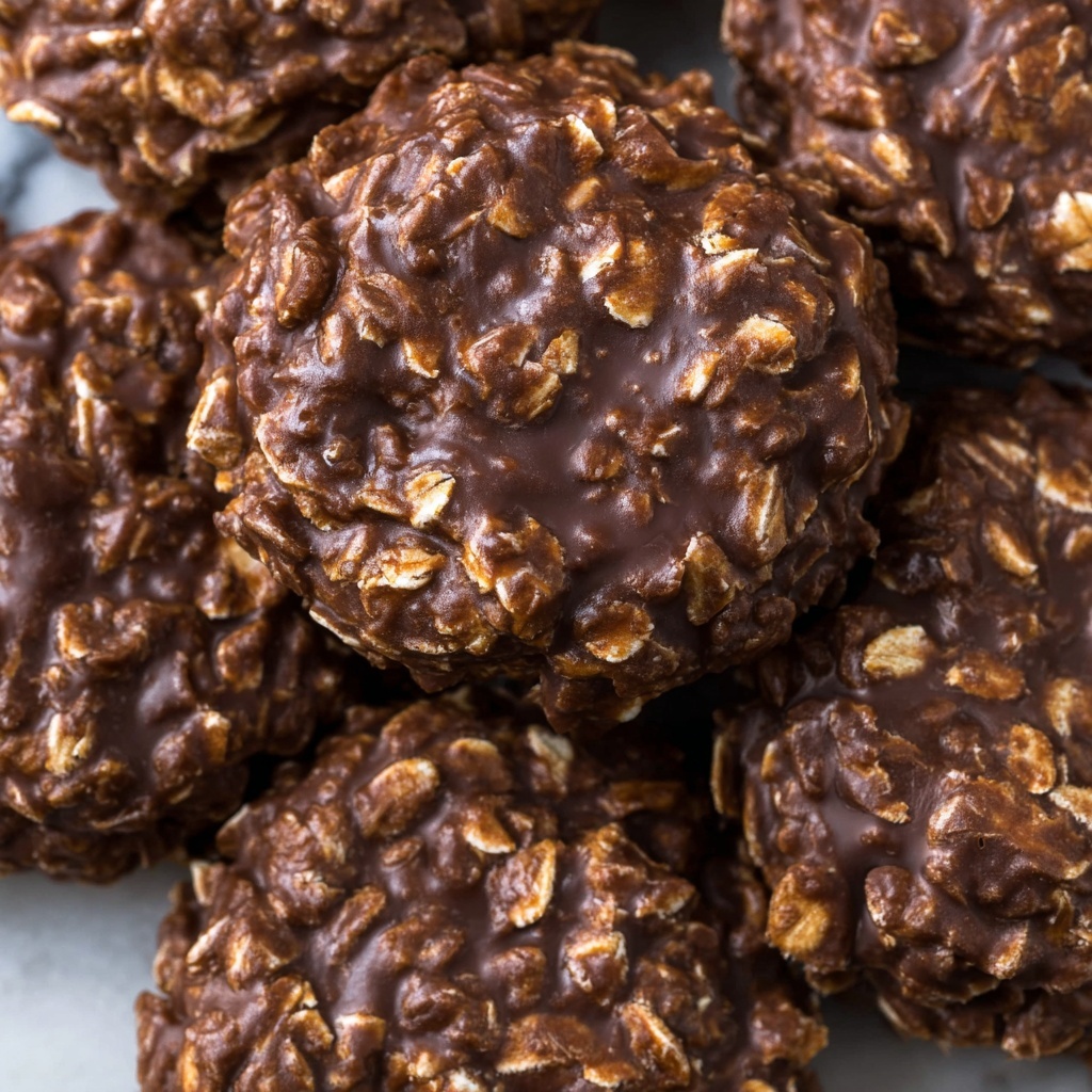 Chocolate Peanut Butter No-Bake Cookies Recipe - Recipe Image
