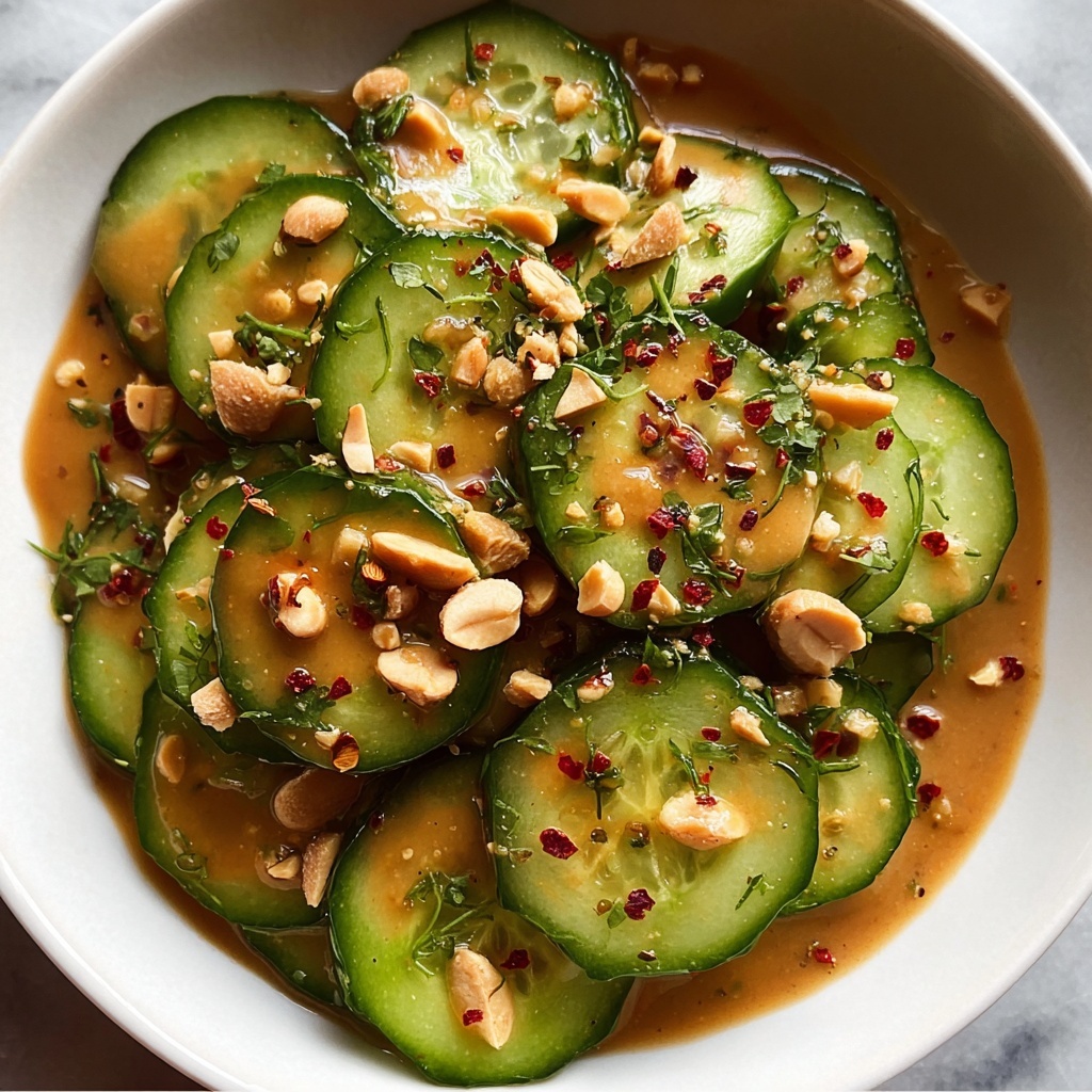 Cucumbers in Spicy Peanut Sauce Recipe - Recipe Image