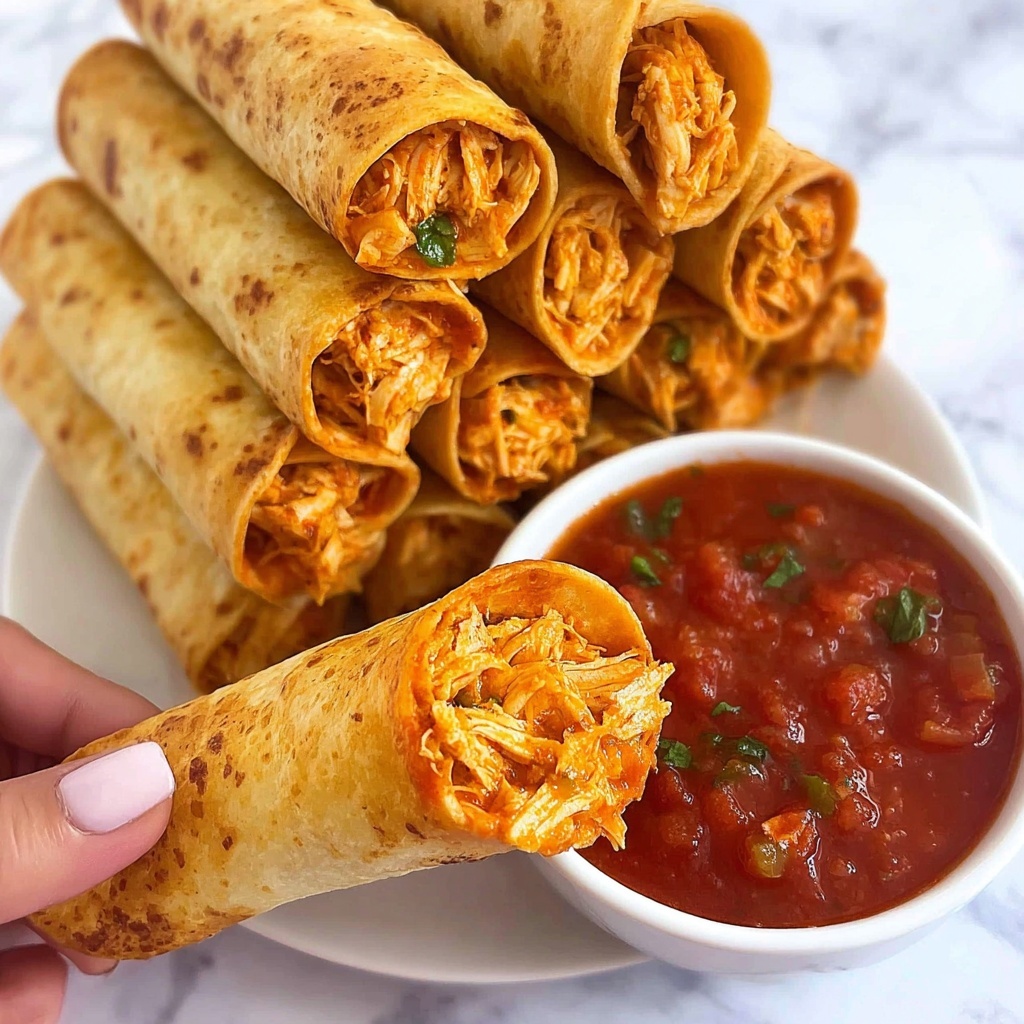Creamy Baked Chicken Taquitos Recipe - Recipe Image