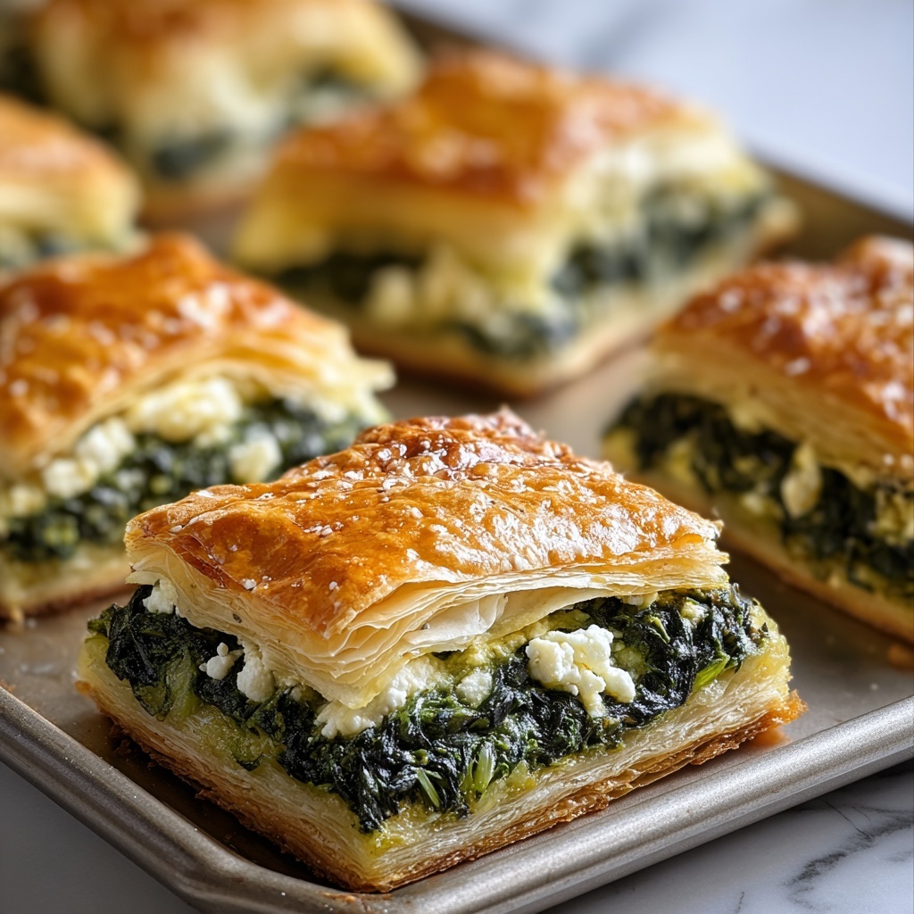 Savory Spinach & Feta Puff Pastry Bites Recipe - Recipe Image