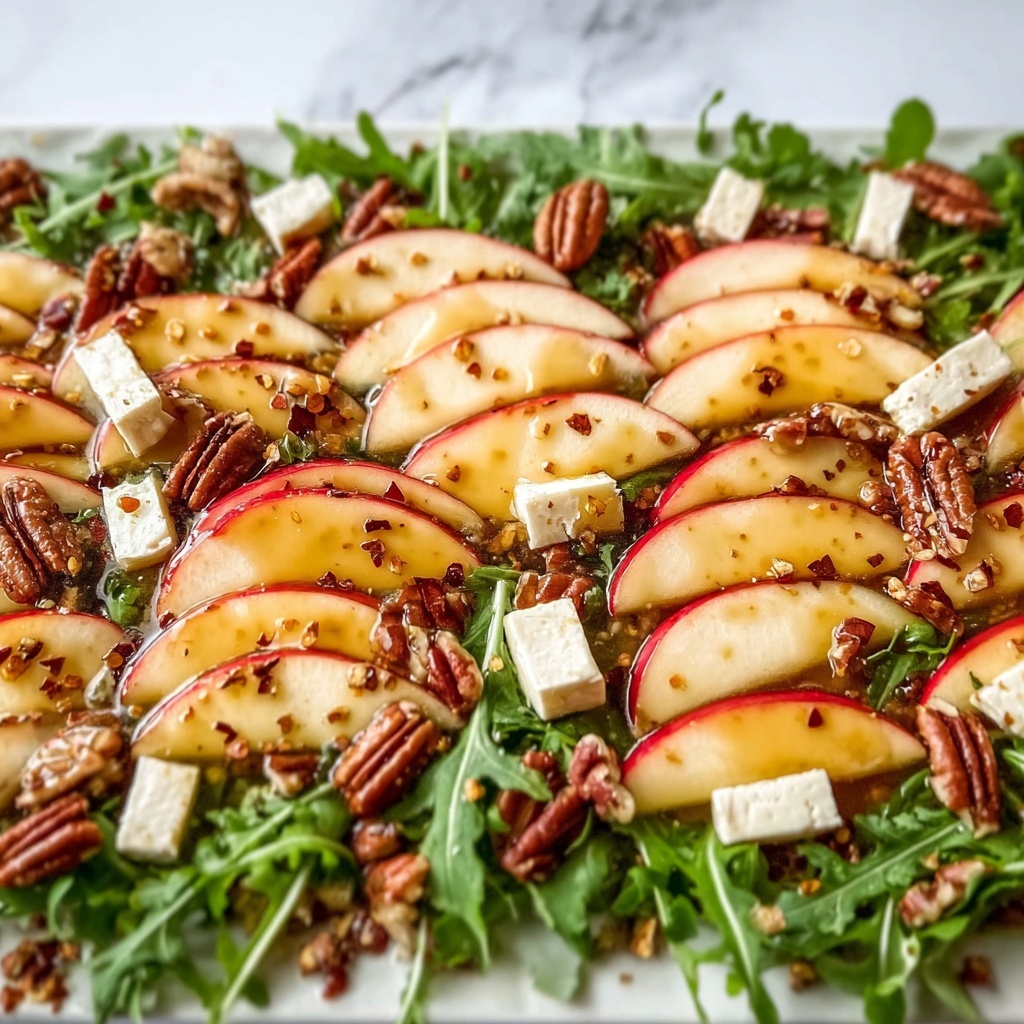 Apple Arugula Salad with Maple Pecans and Balsamic Dressing Recipe - Recipe Image