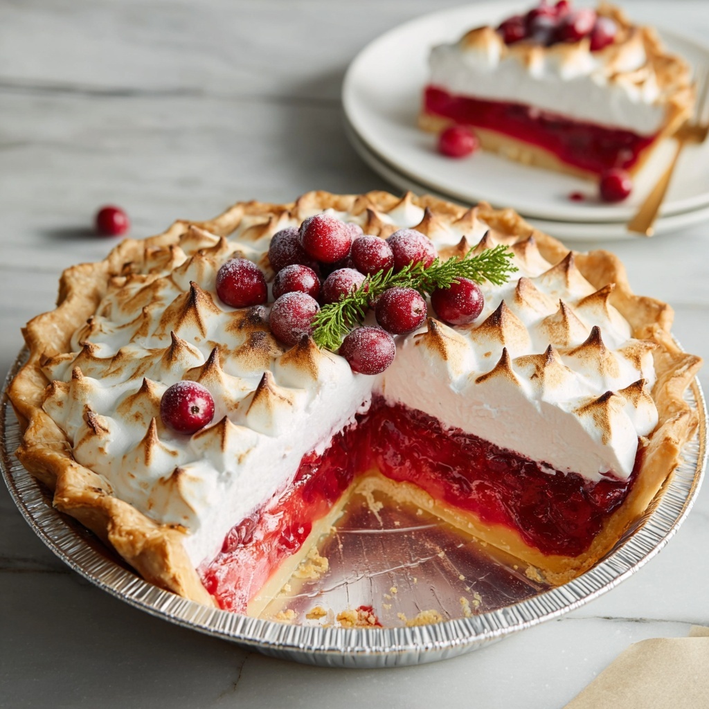 Vegan Cranberry Meringue Pie Recipe - Recipe Image
