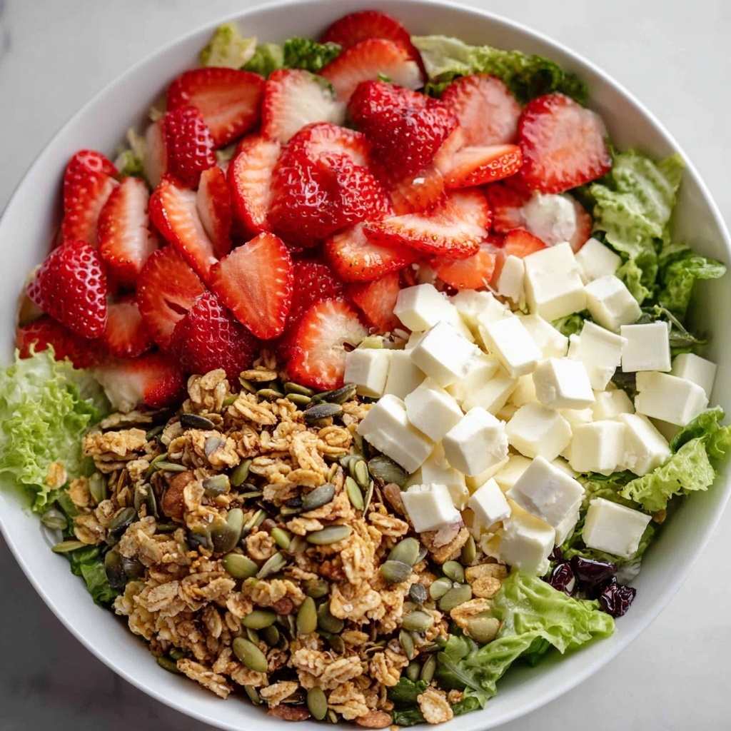 Strawberry Crunch Salad with Champagne Vinaigrette and Toasted Almonds Recipe - Recipe Image