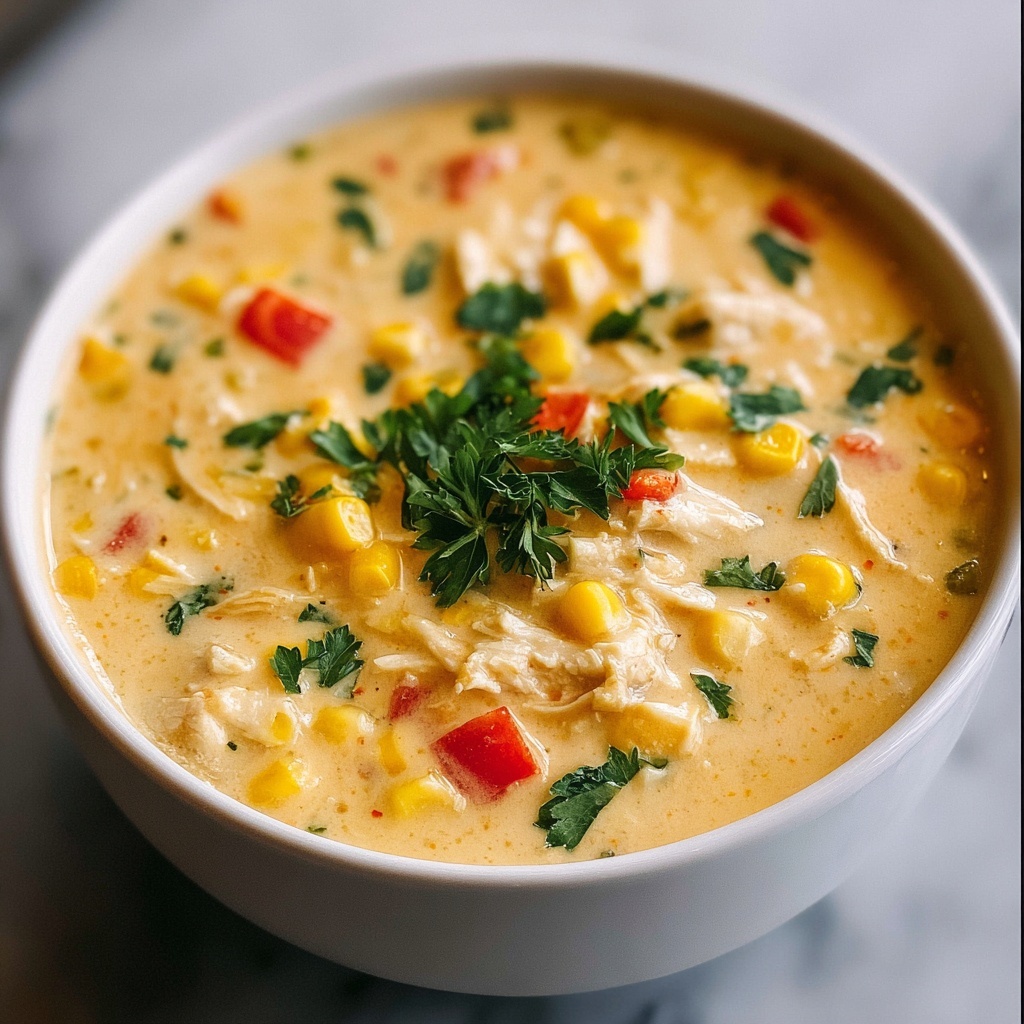 Creamy Chicken Corn Chowder Recipe - Recipe Image