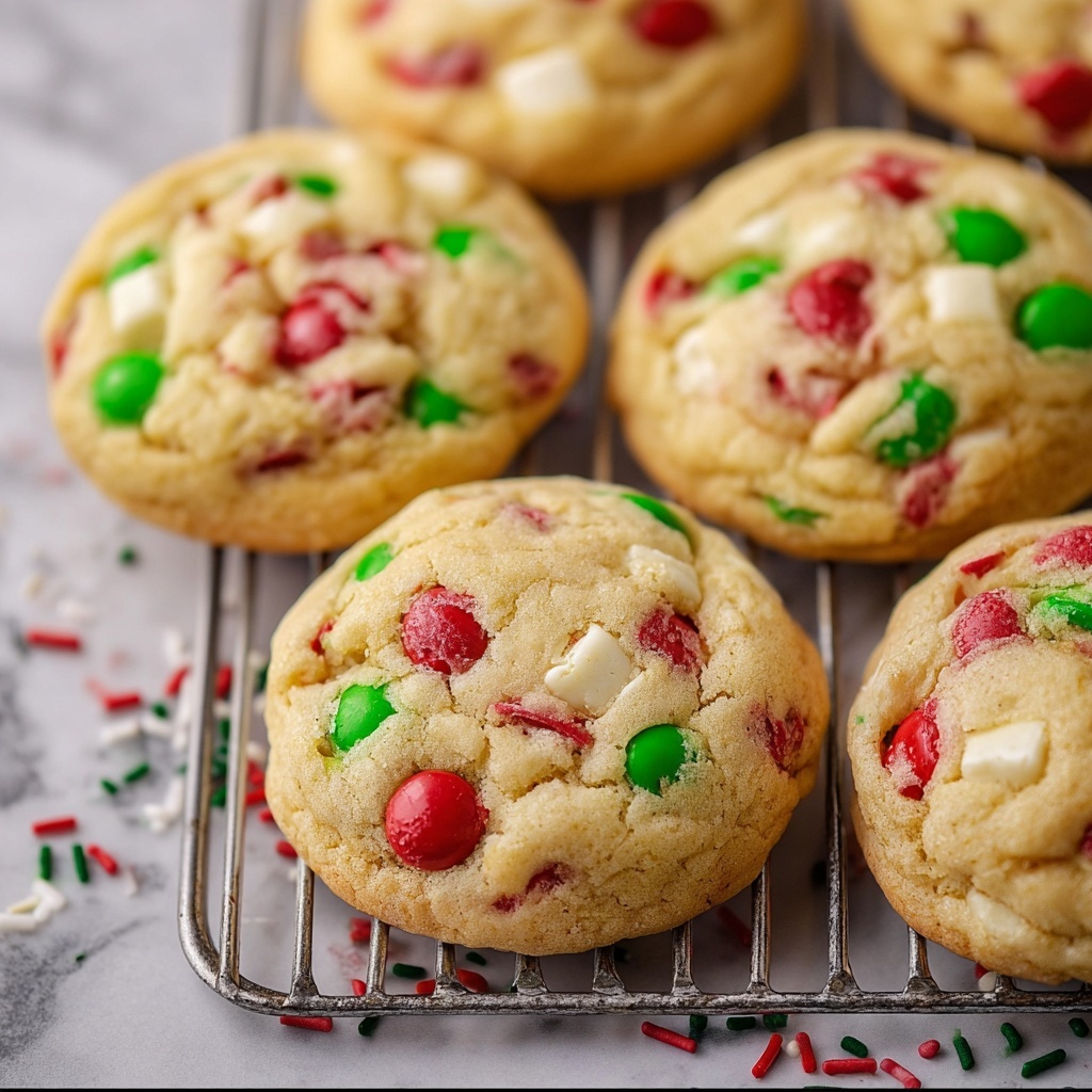 Christmas M&M Pudding Cookies Recipe - Recipe Image