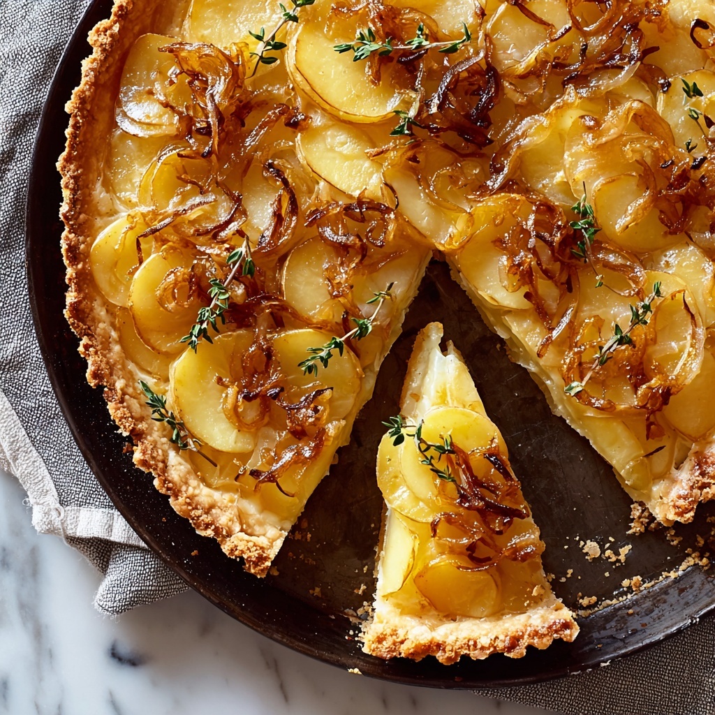 Caramelized Onion, Apple & Cheddar Tart Recipe - Recipe Image