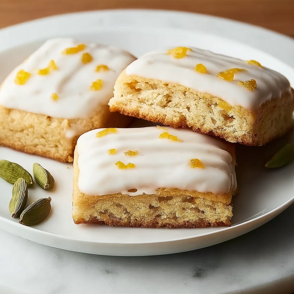 Cardamom Shortbread Cookies with Orange Glaze Recipe - Recipe Image