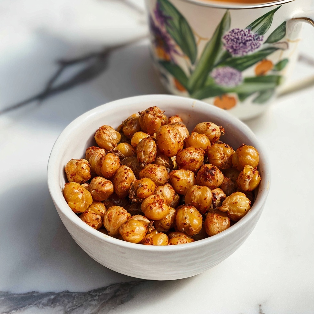 Crispy Curry Roasted Chickpeas for Delicious Healthy Snacks Recipe - Recipe Image