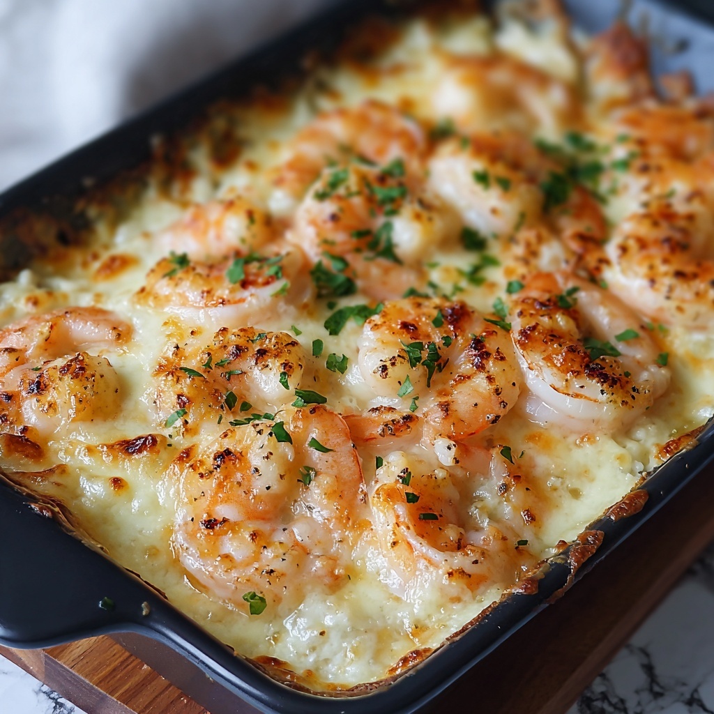 Garlic Shrimp Gratin Recipe - Recipe Image