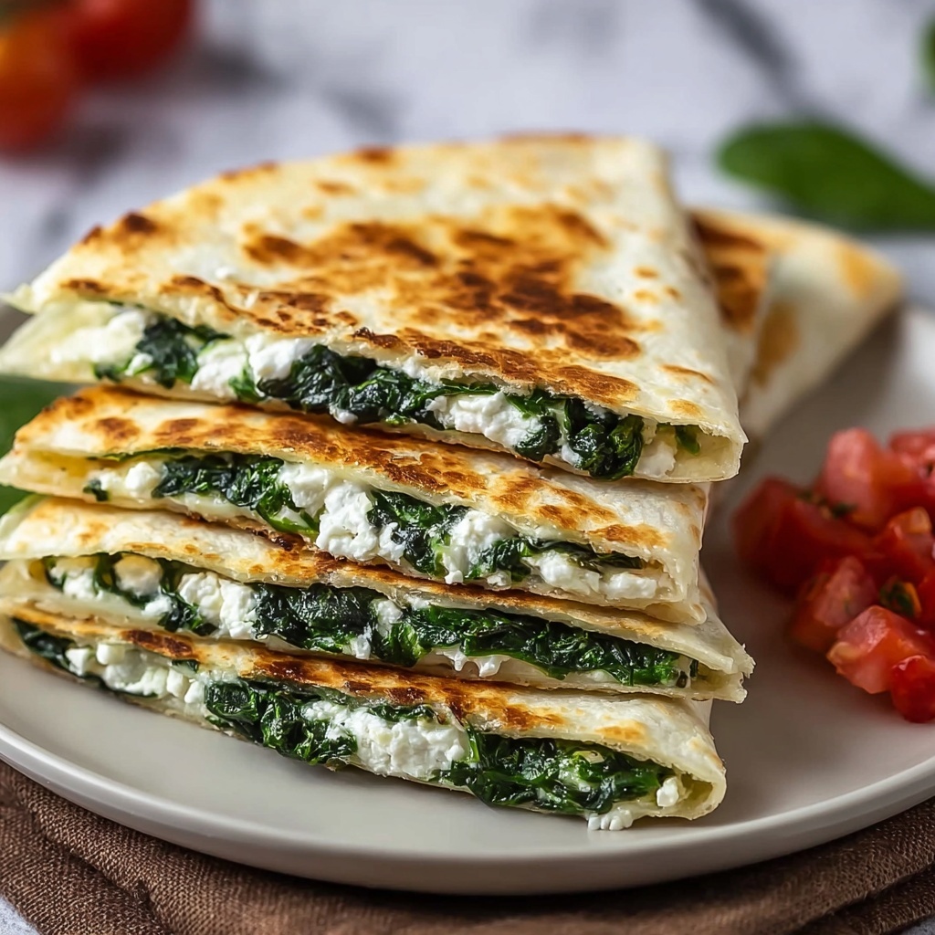 Easy Spinach Feta Quesadillas – Delicious & Healthy Lunch Recipe - Recipe Image