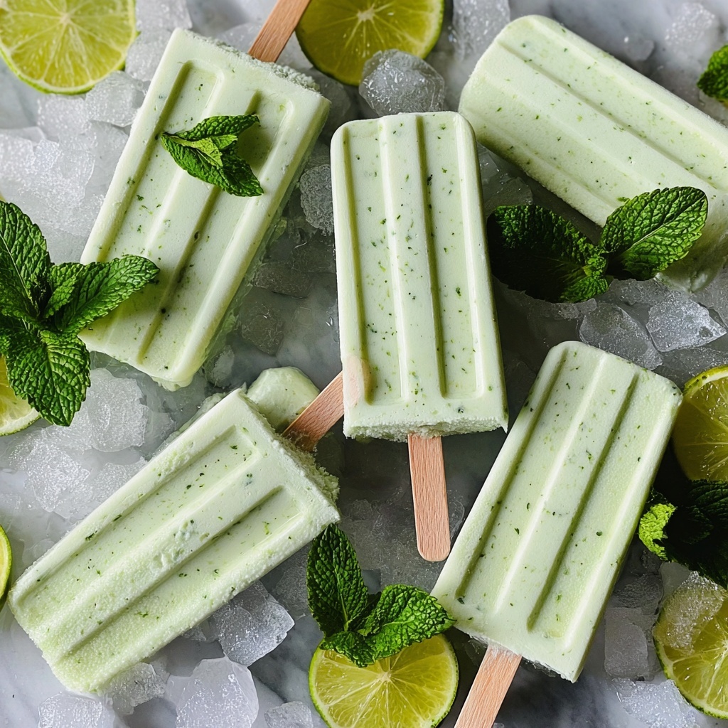 Lime Mint Avocado Coconut Popsicles Recipe - Recipe Image