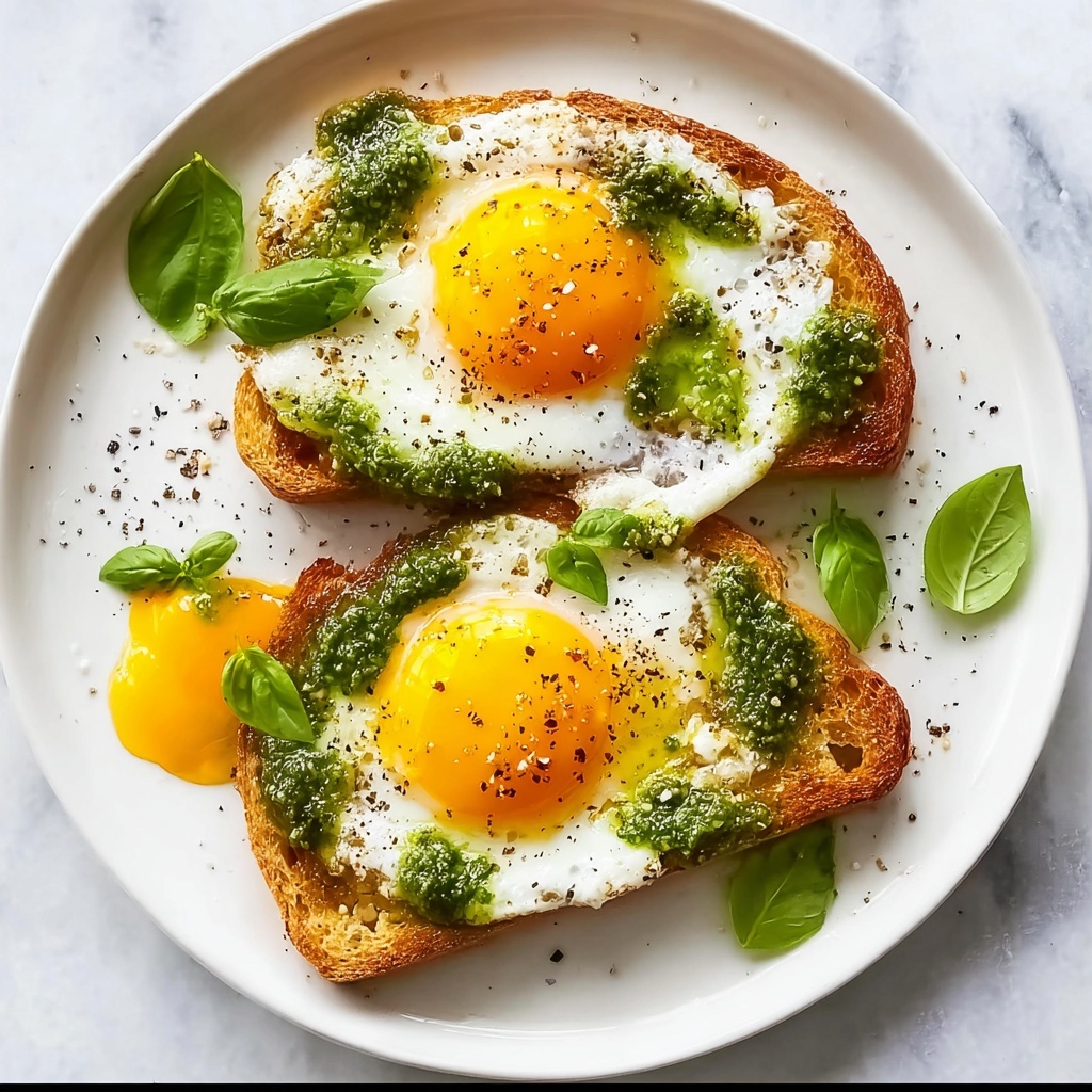 Pesto Eggs on Sourdough with Herbed Goat Cheese Recipe - Recipe Image