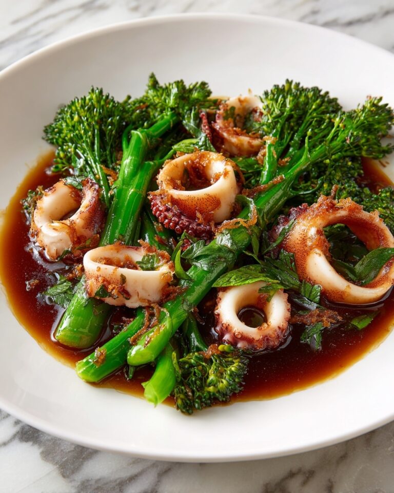 Citrus-Spiced Baby Octopus with Crunchy Broccolini Recipe